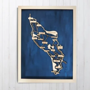 carte il oleron sur mur