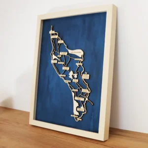 carte ile oléron sur meuble