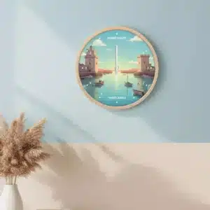 Horloge des marées La Rochelle sur mur bord de mer
